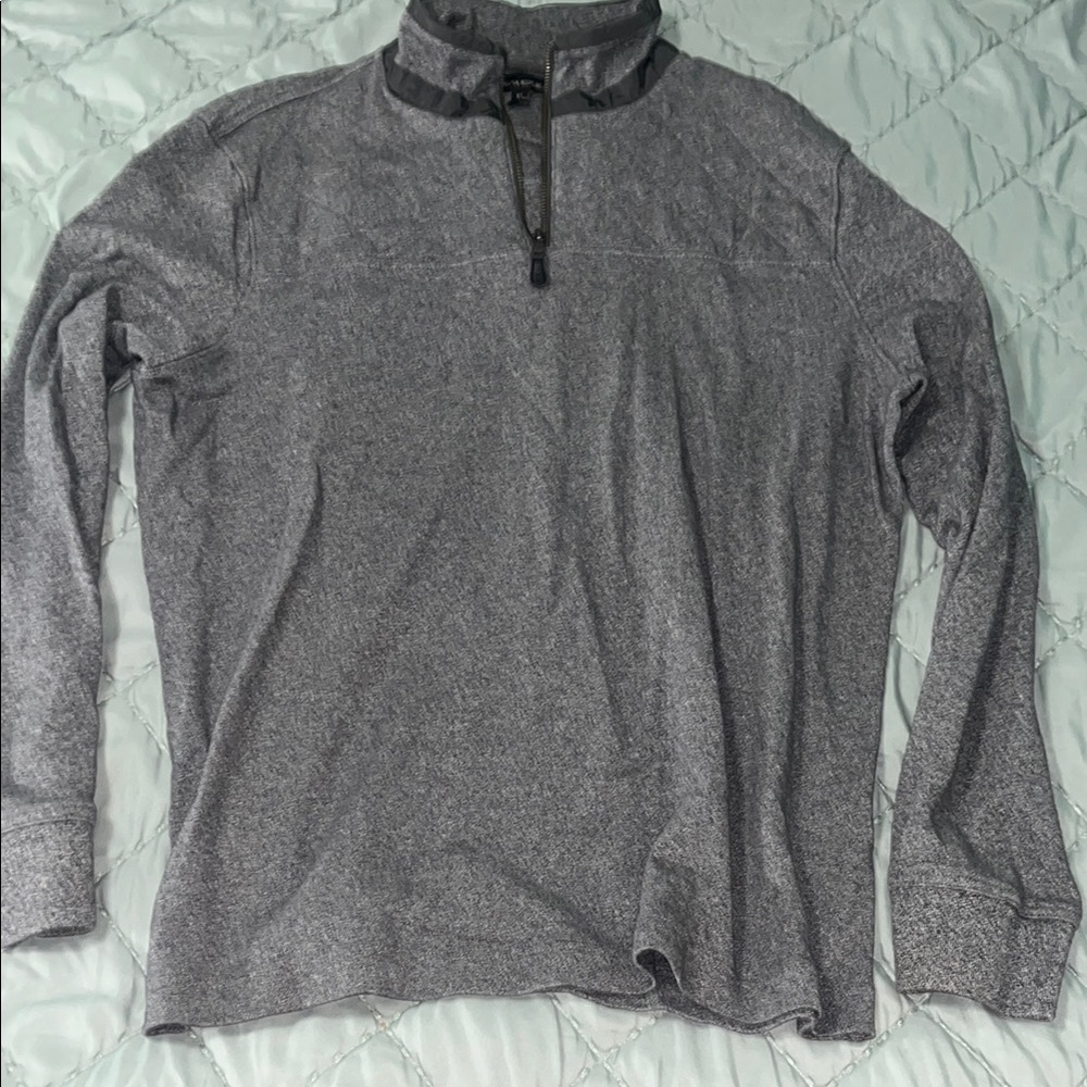 Men's Gray Quarter-Zip Sweater